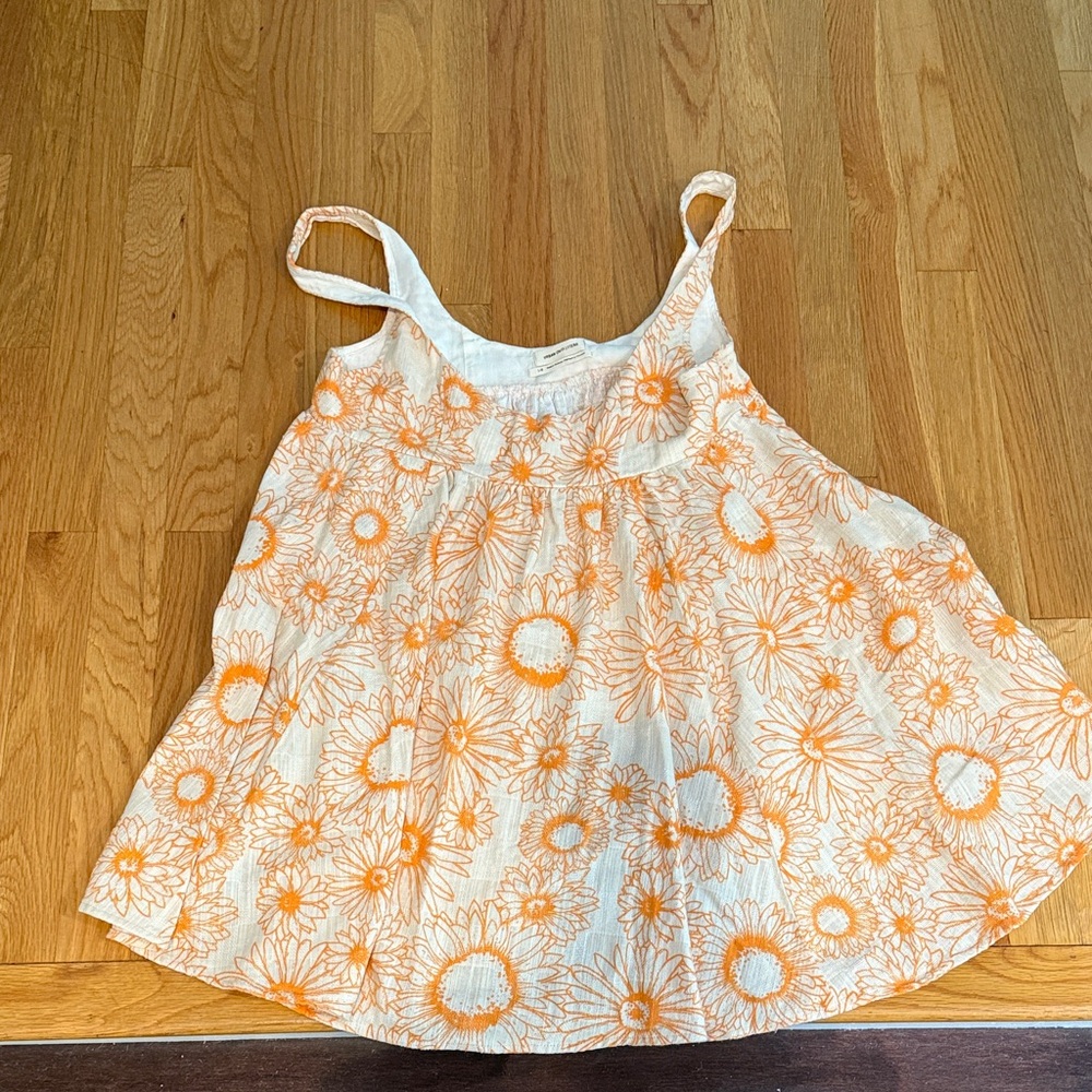 Urban Outfitters Orange and White Floral Mini Dress